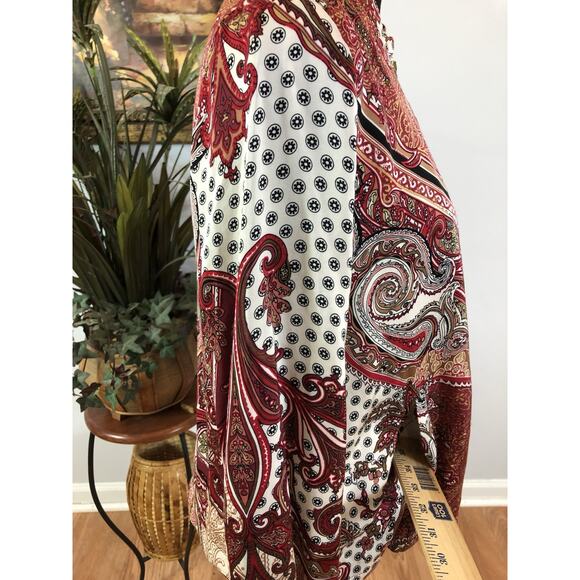 Chico’s Women Sz 1 Printed Bumper Jacket Size Full Zipper Front Boho High Neck - Picture 3 of 9